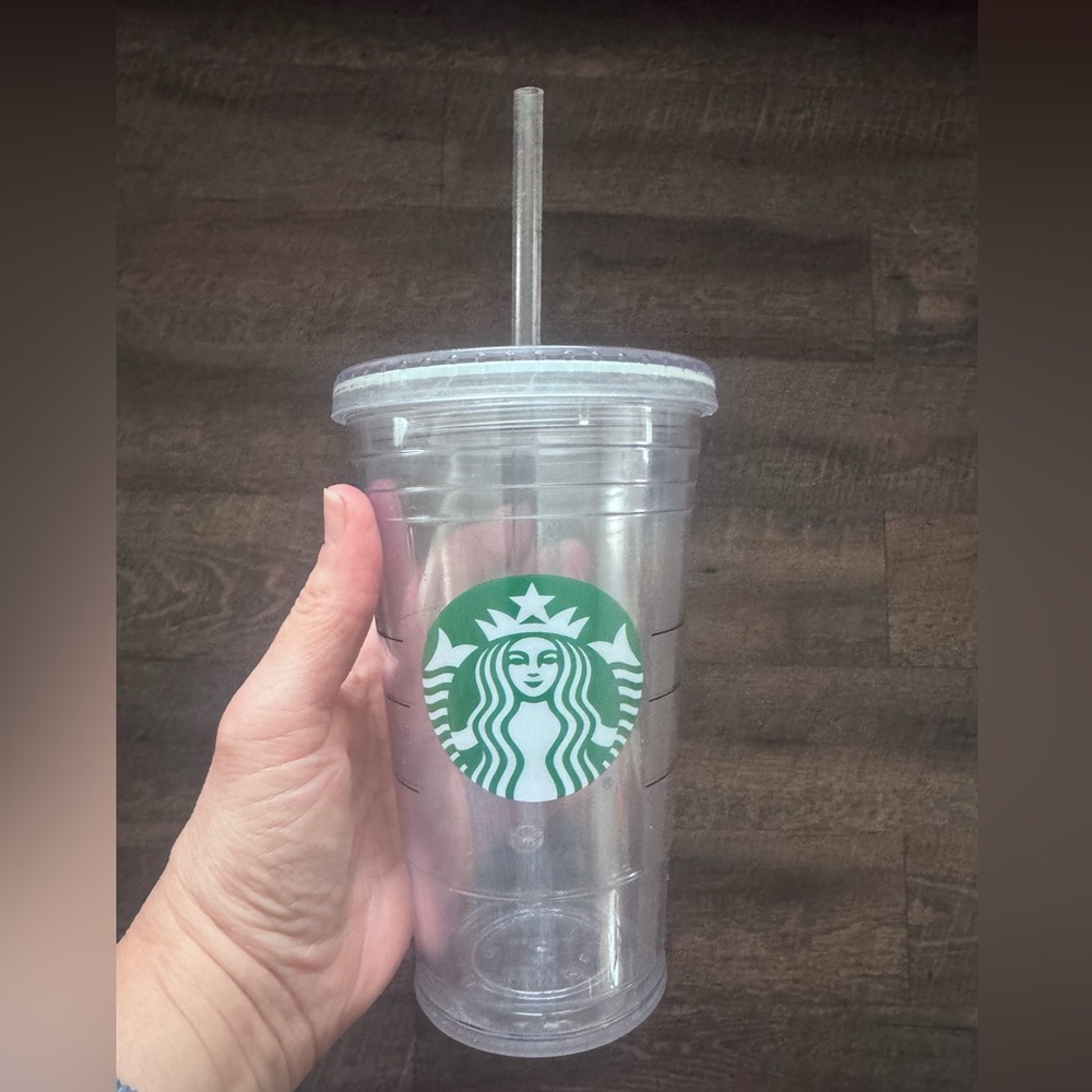 Starbucks Logo 2009 Clear Acrylic Venti 16 oz. Tumbler Cup Straw